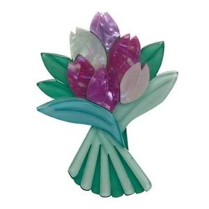 Erstwilder Tulip Bouquet Brooch Rare Flower